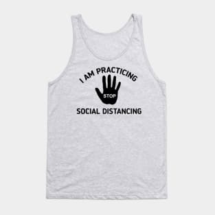 Social distancing back print Tank Top